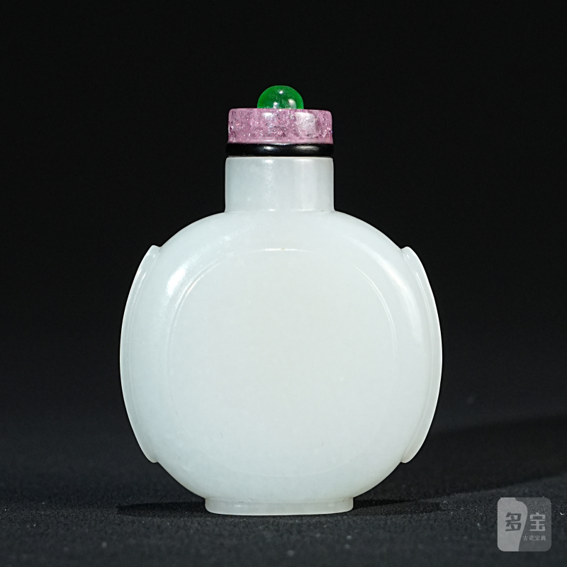 清 羊脂白玉鼻烟壶